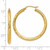 Lex & Lu 14k Yellow Gold D/C 3mm Round Hoop Earrings LAL81721 - 4 - Lex & Lu
