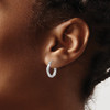 Lex & Lu 14k White Gold 3mm Twisted Hoop Earrings LAL81746 - 3 - Lex & Lu