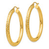 Lex & Lu 14k Yellow Gold D/C 4mm Round Hoop Earrings LAL81786 - 2 - Lex & Lu