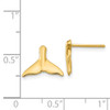 Lex & Lu 14k Yellow Gold Whale Tail Post Earrings - 4 - Lex & Lu
