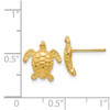 Lex & Lu 14k Yellow Gold Sea Turtle Post Earring - 4 - Lex & Lu