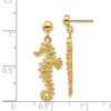 Lex & Lu 14k Yellow Gold Large Seahorse Dangle Post Earrings - 4 - Lex & Lu