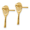 Lex & Lu 14k Yellow Gold Tennis Racquet w/Ball Post Earrings - 2 - Lex & Lu