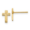 Lex & Lu 10k Rose Gold Polished Cross Post Earrings - Lex & Lu