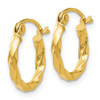 Lex & Lu 14k Yellow Gold Twist Polished Hoop Earrings LAL81835 - 2 - Lex & Lu