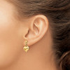 Lex & Lu 14k Yellow Gold Polished Puffed Heart Dangle Post Earrings - 3 - Lex & Lu