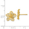 Lex & Lu 14k Yellow Gold D/C Filigree Plumeria Earrings - 4 - Lex & Lu