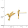 Lex & Lu 14k Yellow Gold Hummingbird Post Earrings LAL81846 - 4 - Lex & Lu