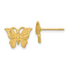 Lex & Lu 14k Yellow Gold D/C Butterfly Earrings - Lex & Lu