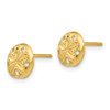 Lex & Lu 14k Yellow Gold D/C Sand Dollar Earrings LAL81850 - 2 - Lex & Lu