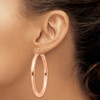 Lex & Lu 14k Rose Gold 2.5mm Polished Hoop Earrings LAL81927 - 3 - Lex & Lu