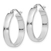 Lex & Lu 14k White Gold Polished Hoop Earrings LAL81937 - 2 - Lex & Lu