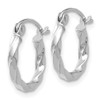 Lex & Lu 14k White Gold Twist Polished Hoop Earrings LAL81938 - 2 - Lex & Lu