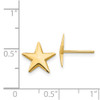 Lex & Lu 14k Yellow Gold Nautical Star Post Earrings - 4 - Lex & Lu