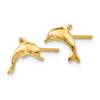 Lex & Lu 14k Yellow Gold Dolphin Post Earrings LAL81954 - 2 - Lex & Lu