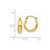 Lex & Lu 14k Yellow Gold Polished 4.75mm Round Hoop Earrings - 4 - Lex & Lu