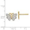 Lex & Lu 14k Two-tone Gold Butterfly Post Earrings - 4 - Lex & Lu