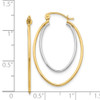 Lex & Lu 14k Two-tone Gold Lightweight Hoop Earrings - 4 - Lex & Lu