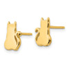 Lex & Lu 14k Yellow Gold Cat Earrings - 2 - Lex & Lu