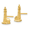 Lex & Lu 14k Yellow Gold D/C Lighthouse Earrings - 2 - Lex & Lu