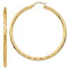 Lex & Lu 14k Yellow Gold Textured Hoop Earrings LAL82040 - Lex & Lu