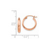 Lex & Lu 14k Rose Gold Hoop Earrings LAL82047 - 4 - Lex & Lu