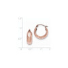 Lex & Lu 14k Rose Gold Hoop Earrings LAL82051 - 4 - Lex & Lu