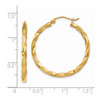 Lex & Lu 14k Yellow Gold Polished & Satin Twisted Hoop Earrings LAL82072 - 4 - Lex & Lu