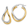 Lex & Lu 14k Two-tone Gold Polished Hoop Earring - Lex & Lu