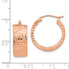 Lex & Lu 14k Rose Gold D/C Hoop Earrings - 4 - Lex & Lu