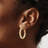 Lex & Lu 14k Tri-color Gold Tricolor Light Twisted Hoop Earrings LAL82131 - 3 - Lex & Lu