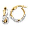 Lex & Lu 14k Two-tone Gold Polished Fancy Hoop Earrings - Lex & Lu