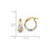 Lex & Lu 14k Two-tone Gold Polished Fancy Hoop Earrings - 4 - Lex & Lu