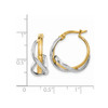 Lex & Lu 14k Two-tone Gold Polished Twisted Hoop Earrings LAL82155 - 4 - Lex & Lu
