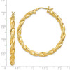 Lex & Lu Sterling Silver Gold-flashed Patterned Twist 45mm Hoop Earrings - 4 - Lex & Lu