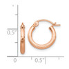 Lex & Lu 14k Rose Gold Light Weight Satin D/C Hoop Earrings LAL82232 - 4 - Lex & Lu