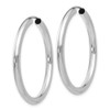 Lex & Lu 14k White Gold Polished Endless Tube Hoop Earrings LAL82282 - 2 - Lex & Lu