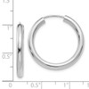 Lex & Lu 14k White Gold Polished Endless Tube Hoop Earrings LAL82282 - 4 - Lex & Lu