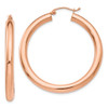 Lex & Lu 14k Rose Gold Polished Tube Hoop Earrings LAL82306 - Lex & Lu