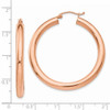 Lex & Lu 14k Rose Gold Polished Tube Hoop Earrings LAL82306 - 4 - Lex & Lu