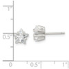 Lex & Lu Sterling Silver 7mm Star CZ Stud Earrings - 4 - Lex & Lu