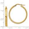 Lex & Lu 14k Yellow Gold Patterned Hoop Earrings LAL82461 - 4 - Lex & Lu