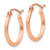 Lex & Lu 14k Rose Gold 2.5mm Knife Edge Hoop Earrings - 2 - Lex & Lu