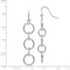 Lex & Lu 14k White Gold D/C Circle Dangle Earrings - 4 - Lex & Lu