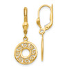 Lex & Lu 14k Yellow Gold Leverback Filigree Earrings - Lex & Lu