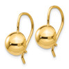 Lex & Lu 14k Yellow Gold 8.00mm Hollow Half Ball Earrings - 2 - Lex & Lu