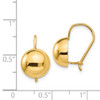 Lex & Lu 14k Yellow Gold 10.50mm Hollow Half Ball Earrings - 4 - Lex & Lu