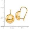 Lex & Lu 14k Yellow Gold 12.00mm Hollow Half Ball Earrings - 4 - Lex & Lu