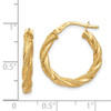Lex & Lu 14k Yellow Gold Twisted Textured Hoop Earrings LAL82549 - 4 - Lex & Lu