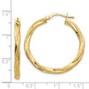 Lex & Lu 14k Yellow Gold Twisted Textured Hoop Earrings LAL82551 - 4 - Lex & Lu